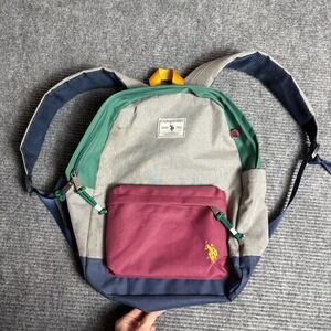 US Polo Assn Backpack Gray Green Burgundy Yellow Logo School Travel Bag Backpack